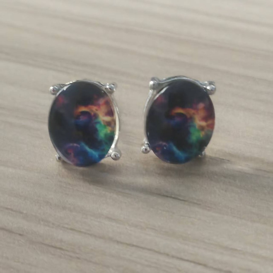 TEMU 2pcs Earrings Nebula Earrings Earrings Space Earrings Abstract Earrings Jewelry Accessories Unique Jewelry Christmas Gifts Valentine Gifts