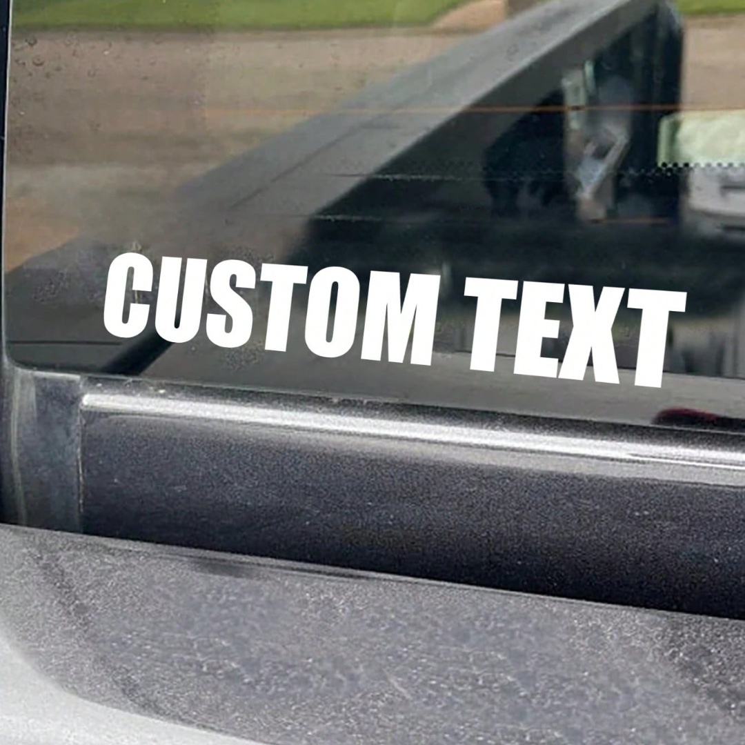 custom text vinyl car decal personalized nameplate sticker for car windows bumper and more durable   vinyl for all weather   bumper sticker custom text design weatherresistant 0