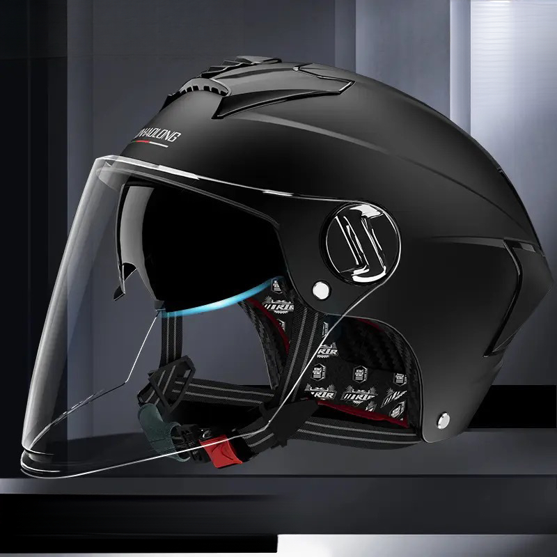 TEMU Lightweight Motorcycle Helmet Compatible For Electric & Scooter - Upf Sun Protection Half- Safety Helmet, Color, Premium Summer & Riding Gear