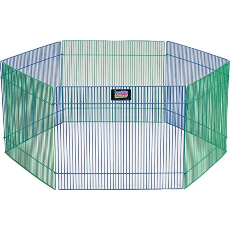 Small Animal Playpen in Blue and Green, 1 Count
