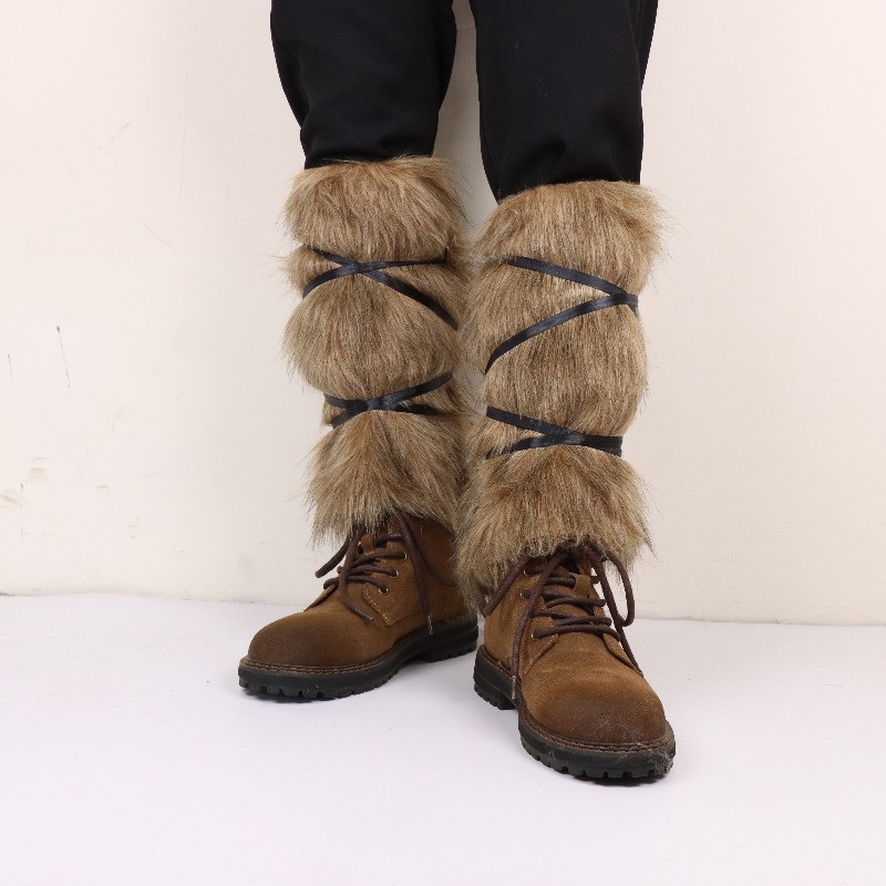 TEMU A Pair Of Viking Boots With Adjustable Leg Guards | Black Cosplay Larp Halloween Warrior Additions