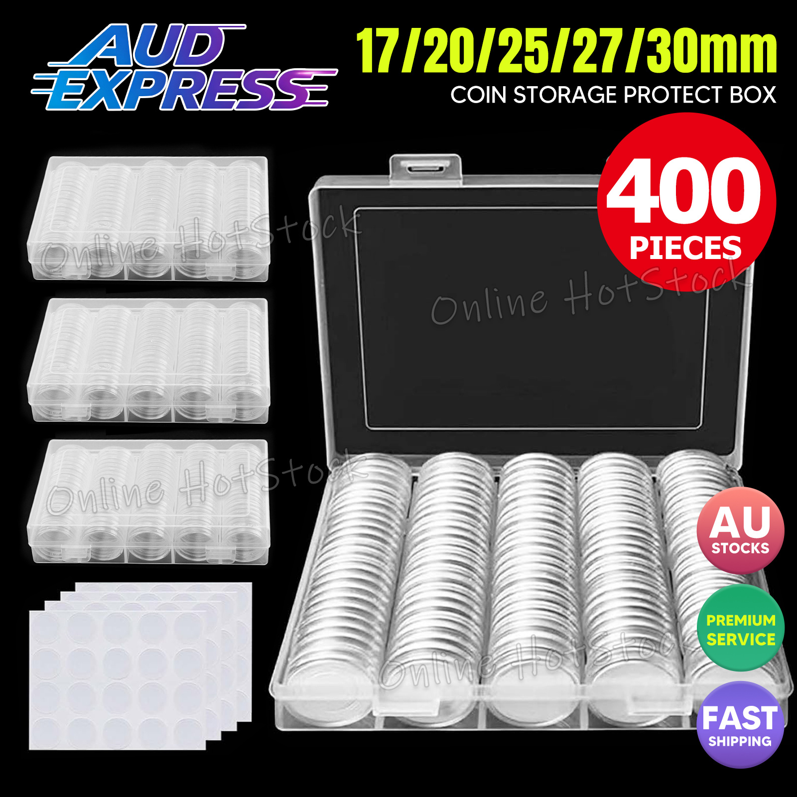 TEMU 400pcs Coin Collection Cases, Round Storage Album Book With Clear Plastic Coin Capsules, Designed For Coin Collection Aud