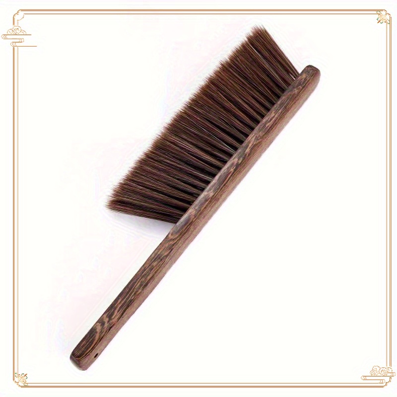 Image of 1pc Wooden Soft Bristle Dust Removal Brush, Dust Removal Broom, Marine Cleaning Brush, Wooden Handle Broom, Used For Deep Cleaning - Very Suitable For Sofas, Beds, Tables, And Cabins