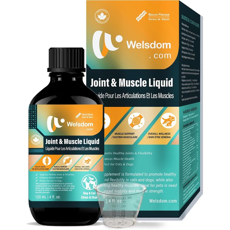 Pets Joint Muscle - 120Ml Comprehensive Joint Support Cats Dogs Natural Inflammatory Mobility Enhancement Easy-To-Administer Supplement
