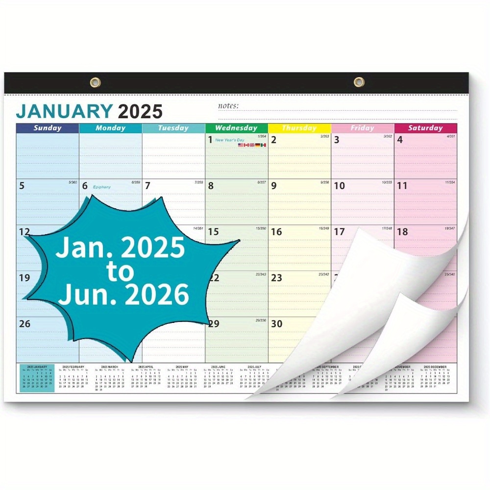 

Desk Calendar 2025, Wall Calendar 2025-2026 Covers 2025 To 2026, Large 17" X 12" Desktop Monthly Calendar For & Office, Of Dates