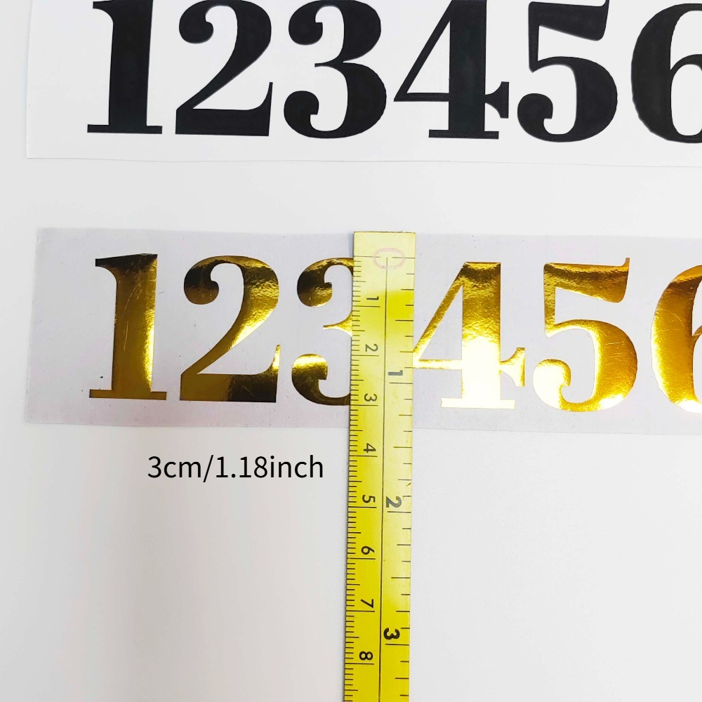 1 komplektas savaiminio klijavimo laikrodžio skaičių lipdukų, pagamintų iš PVC medžiagos su arabiškais skaitmenimis, tinkami kvarcinio laikrodžio priedų projektavimui, keitimui ir taisymui