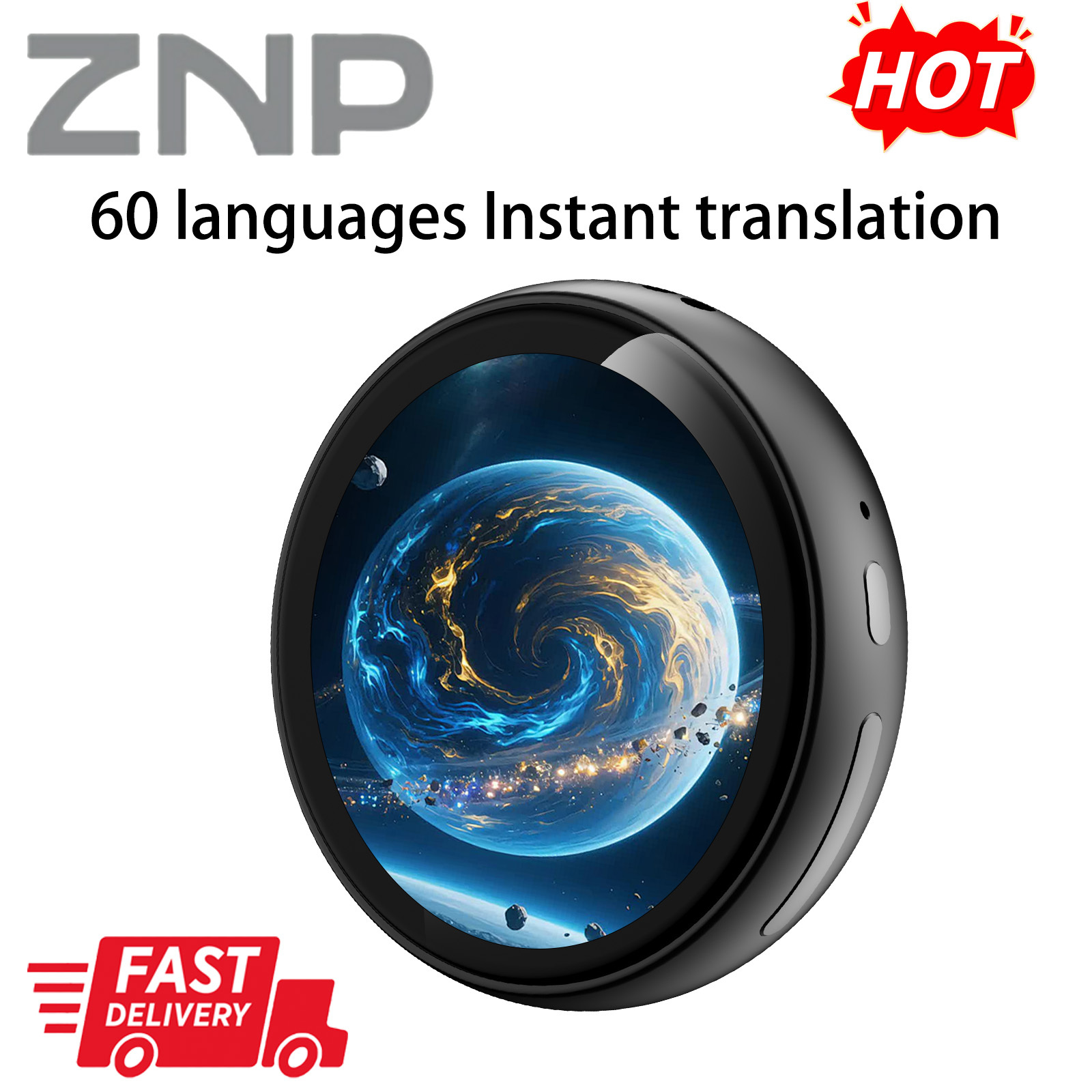 Znp Z01 Smart Translator, The Semi Intelligent Translator With Offline And Online , Supports Precise Translation In 60 Languages And Can Translate 60 National Languages. Featuring Wireless C