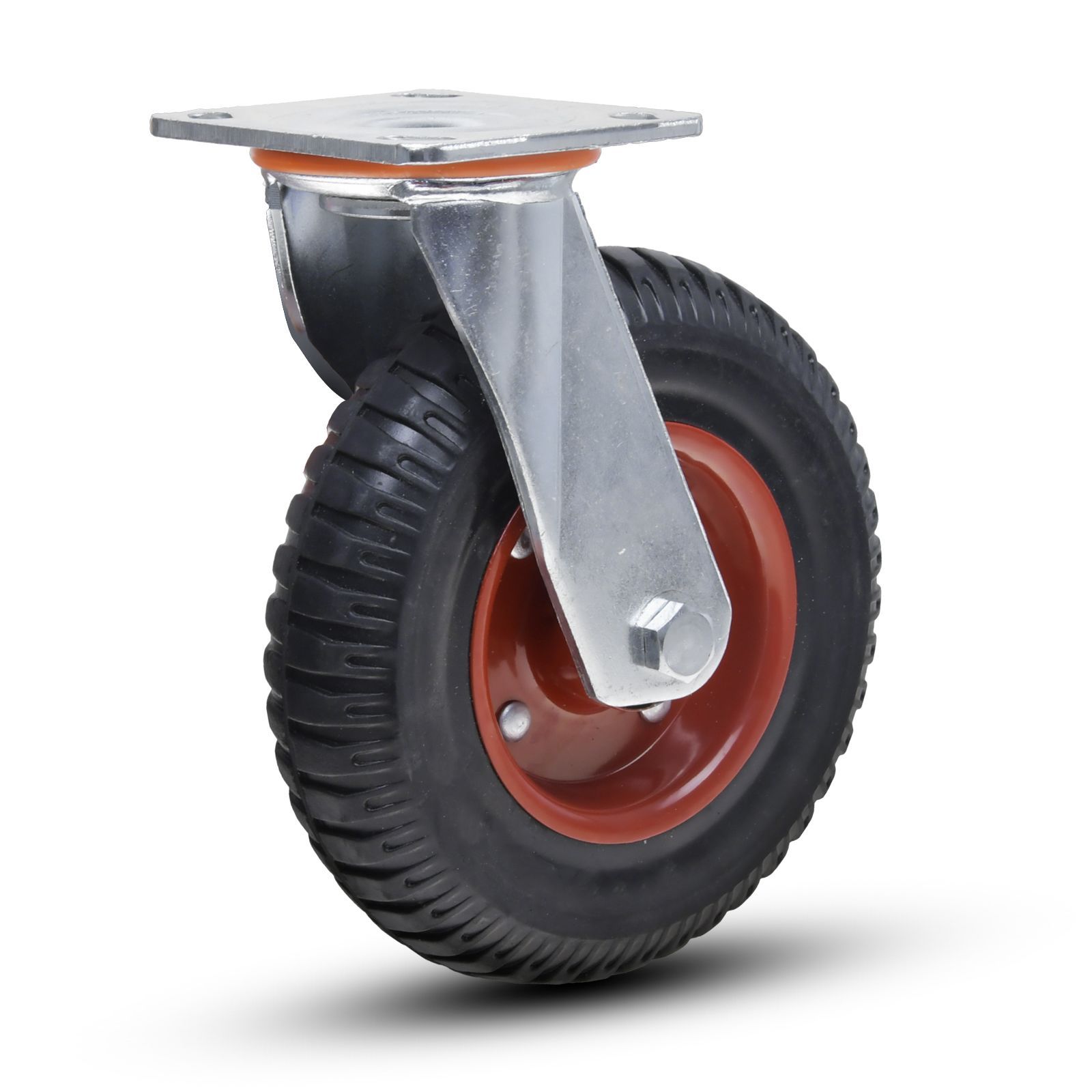 1pc Heavy Duty Castors, Rubber Rotation Casters For Transport, 160mm/200mm - Durable Metal Construction, Handcart Wheels