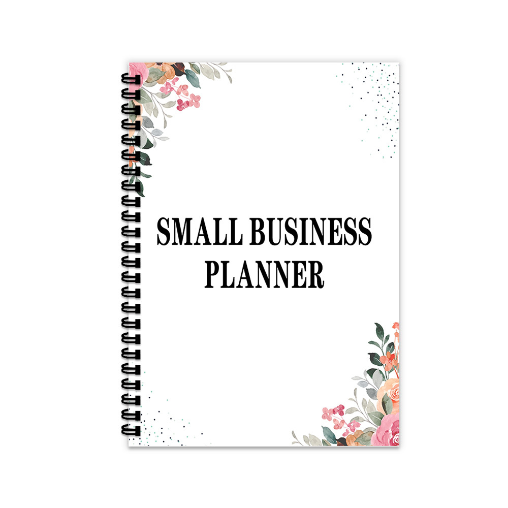 TEMU 1pc Spiral Notebook, Floral-themed Small Business Planner Notebook, For Organizing Business Strategies & Daily Tasks, Suitable For Gifting On