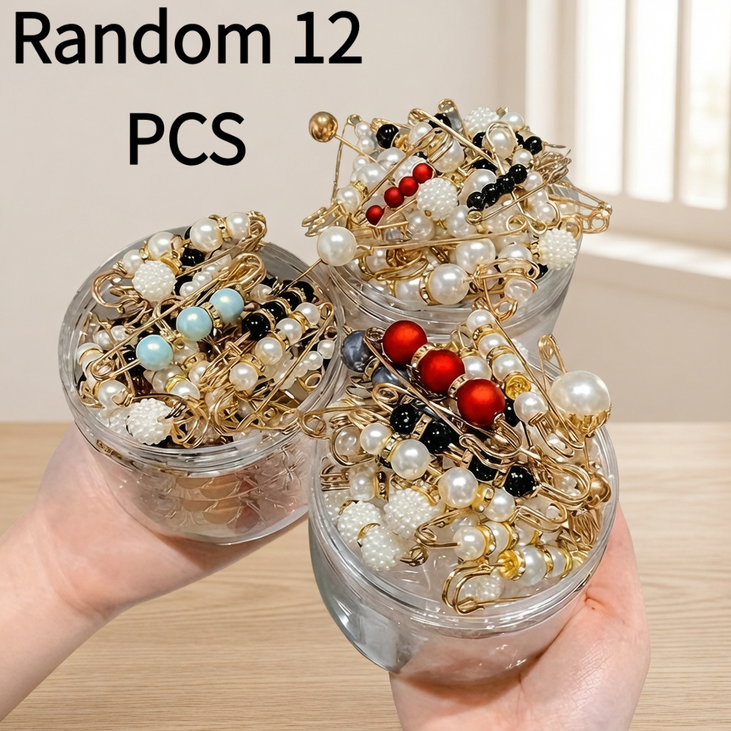 TEMU 12pcs Large Set Random Style Waistband Reducer Pins, Fixed Clips For Jeans And Adjustable Buckles On Belts And Additions