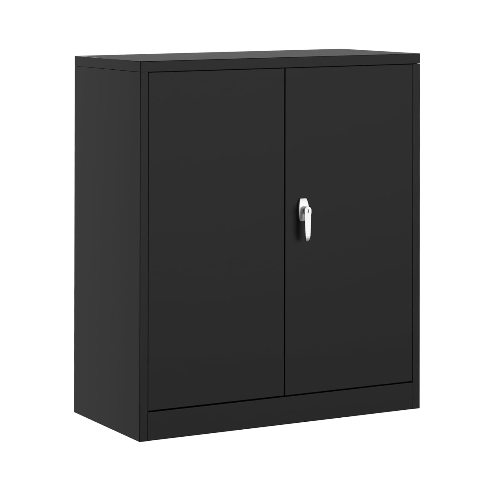 Image of 35" Storage Cabinet With 2 Adjustable Shelves & Lockable Doors, Heavy Duty Cabinet For Garage/ Office - Rust-resistant, Workshop Storage