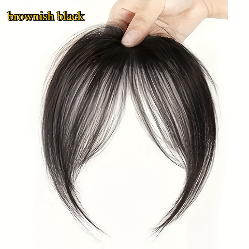 womens high temperature fiber synthetic straight hair wig with fluffy side bangs basics style with hair flipper bangs for daily and party wear details 6