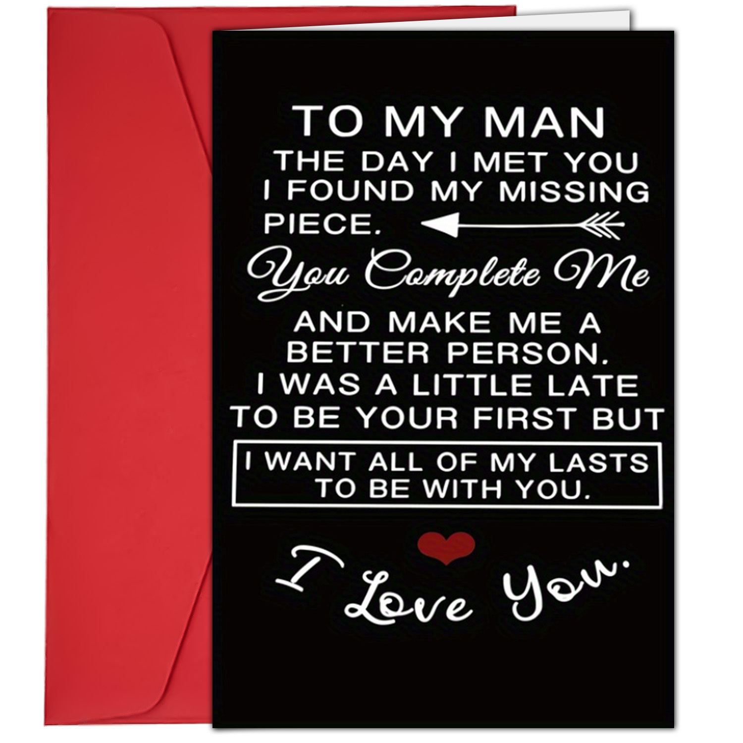 

1pc Greeting Card For Man, Keepsake, Engagement, Wedding, Anniversary, , , , For Husband, Boyfriend, Partner