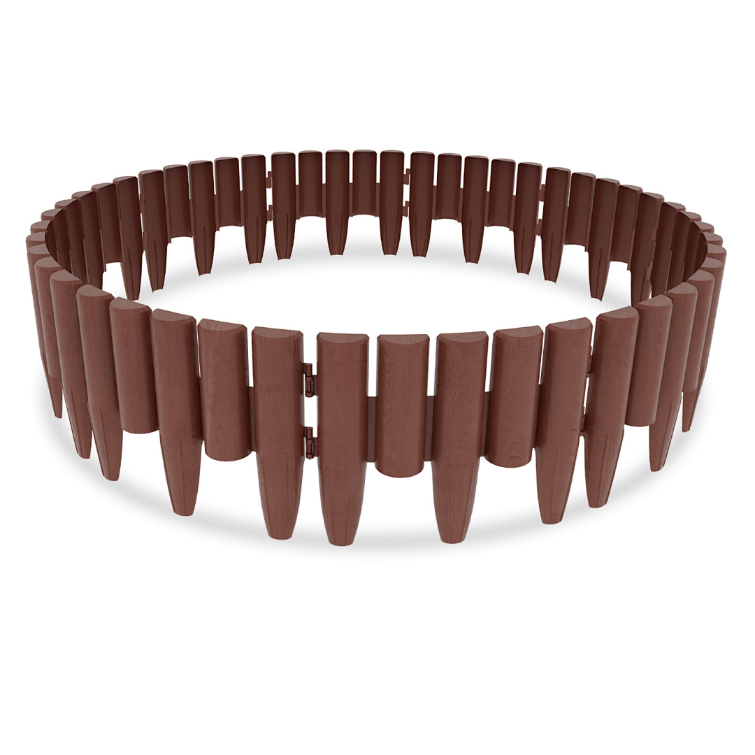 2.8 M - 14 M Lawn Edging Wood - 50pcs Brown/ Wood Effect Plastic Flowerbed Edging Plants Garden Edging Edging For Paving Mowing Edge Path Edging Flexible