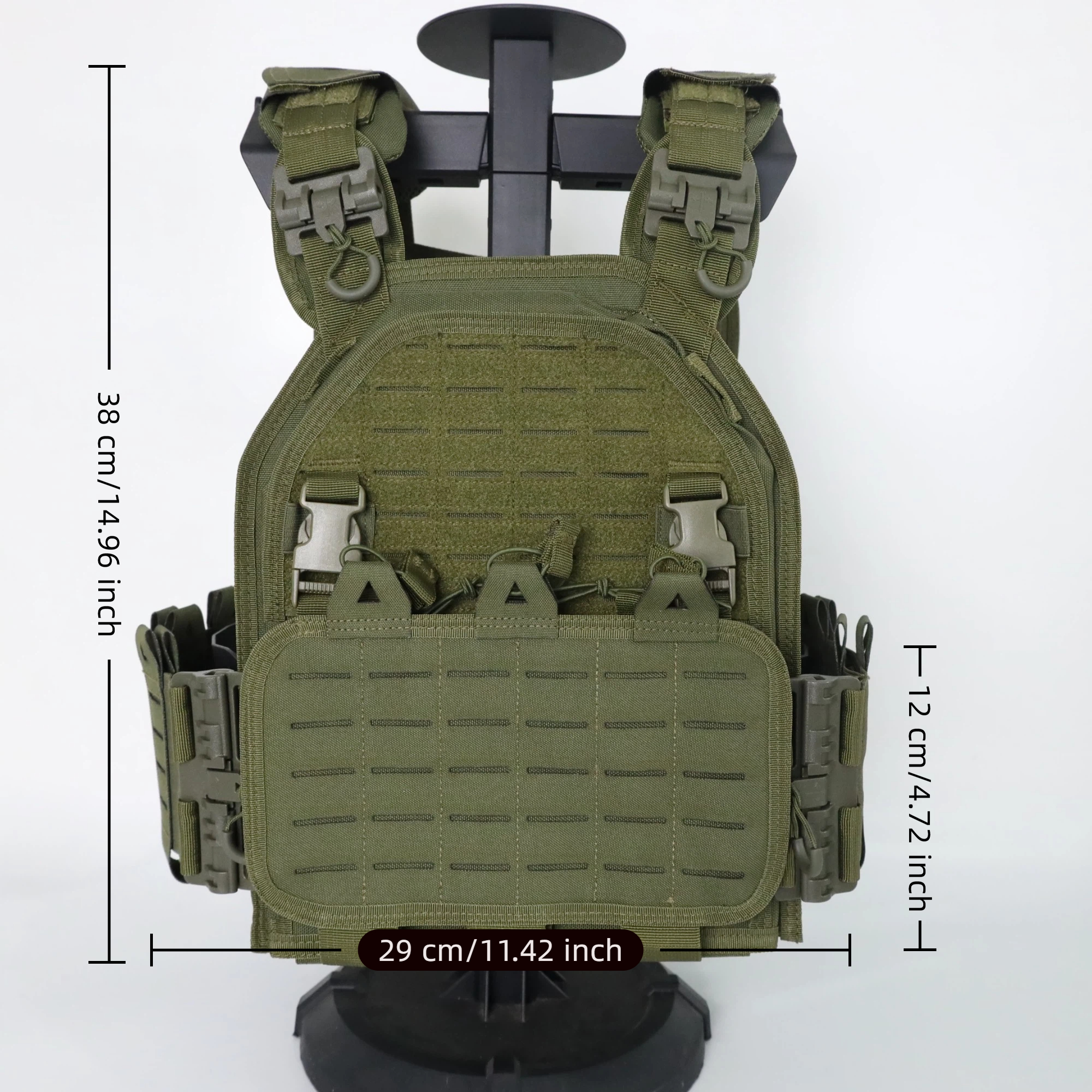 multi functional molle   vest with detachable side pouch 2   quick release adjustable modular outdoor gear for hiking camping and cycling 5