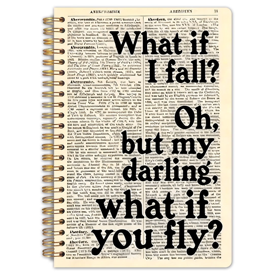 Image of 1pc Of A Motivational Quotes Spiral Notebook. I Stumble? Oh, , You ? Measuring 5.5x8.3 Inches, It Contains 50 Lined Pages, Perfect For Journaling, Writing, And Sketching