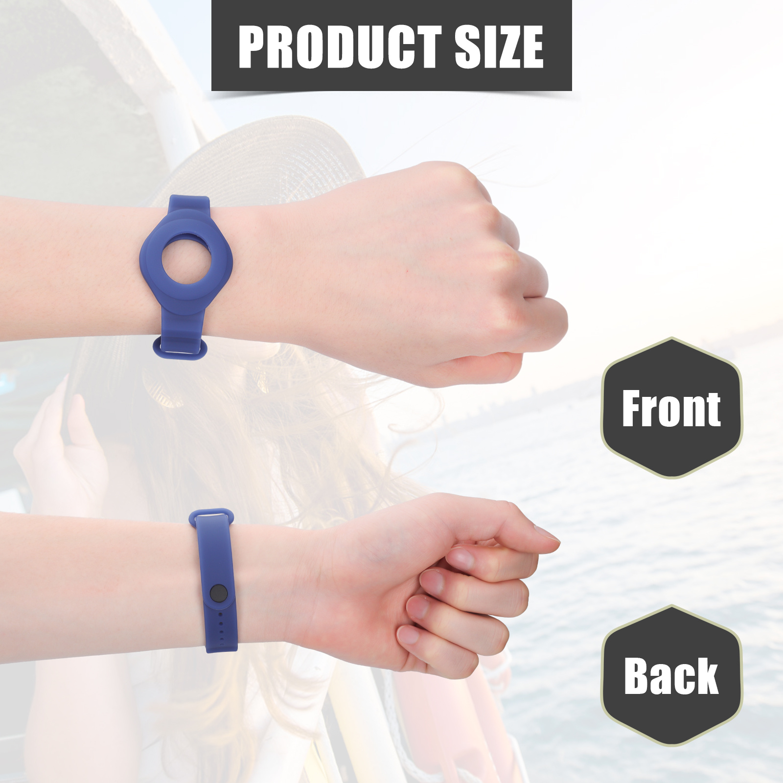 TEMU Lot de 2 porte-médaillons , protège-bracelet de montre réglable, porte-médaillon de bracelet confortable pour hommes et femmes
