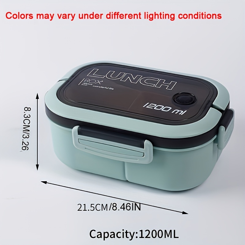 Image of 40.58oz Double-layer Sealed Bento Box With (excluding Chopsticks) Suitable For Student Office Staff Microwave Lunch Box, Essential For To School
