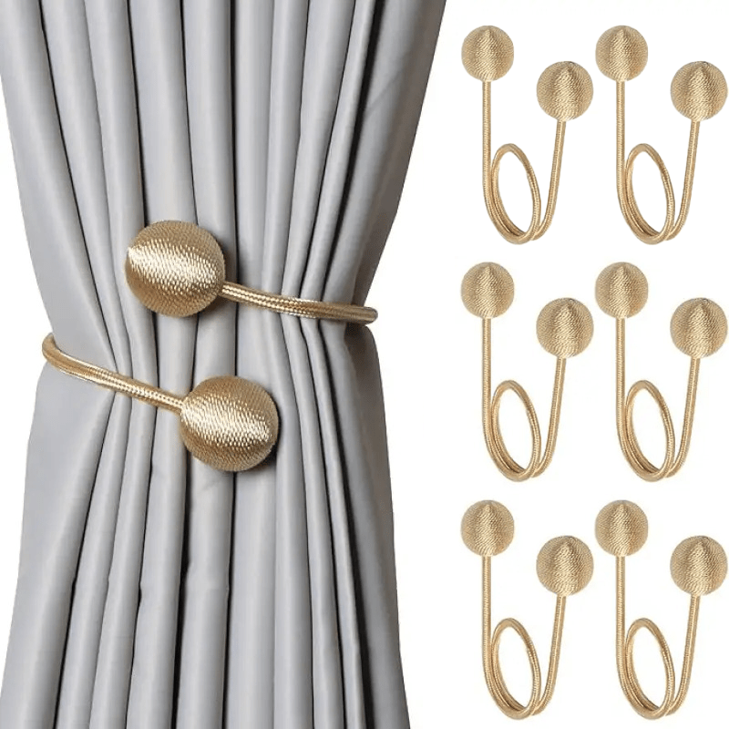 6 DIY High-Quality Nordic Style Curtain Strings, Featuring Woven Design and Durable Materials for Fixing Curtains, Suitable for Thin or Thick Curtains, Perfect for Decorating Bedroom, Living Room, Kitchen, and Office Curtains.