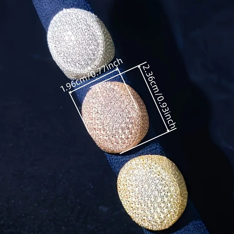 Luxury Blingbling Iced Out Micro Pave Zirconia Statement Ring