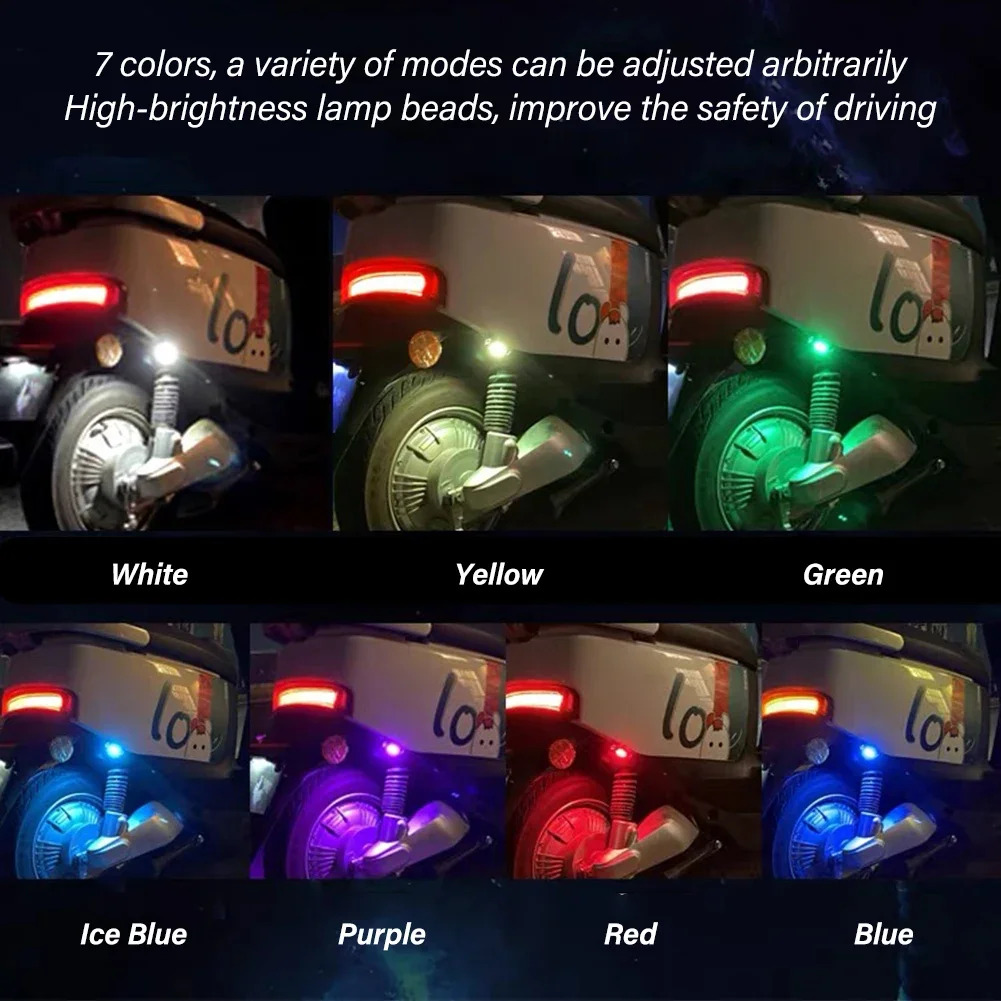 2 buc. Lumină de navigație universală LED pentru croazieră, lumină anti-coliziune în formă de pătrat, lumină LED reîncărcabilă pentru motocicletă, dronă, camion, scuter electric
