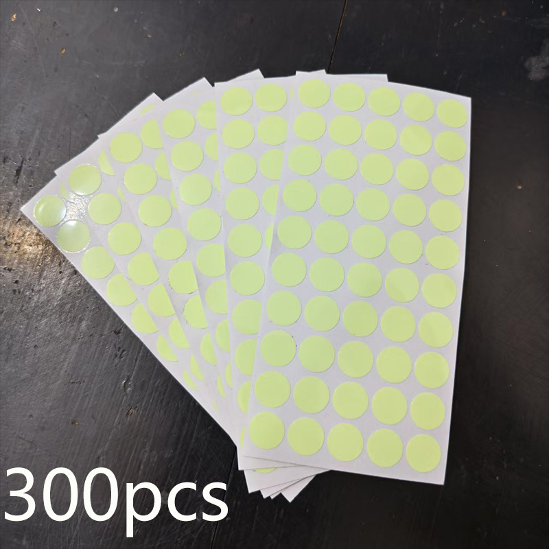 300 Pack, 0.39 Inch-luminow In The Dark Dots Stickers - Premium Self-adhesive Photoluminescent Vinyl, Safety Sticker, Perfect To Mark Stairs, , Steps, Garages, Home, Office, Switches And Walls