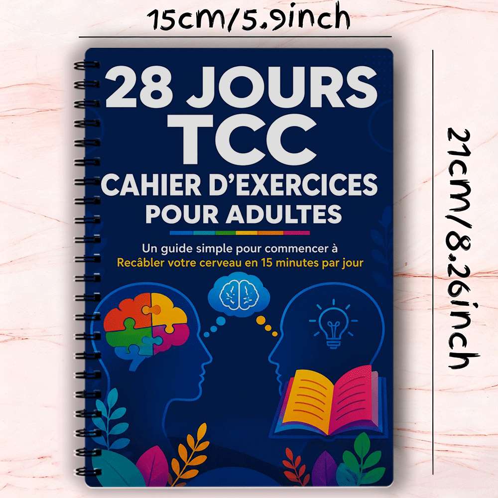 TEMU 'Exercices Auto-Help Er CBT Journal de Thérapie Cognitive Comportementale Soulagement de l'Anxiété Livre Santé Mentale Guide de - Émotionnel