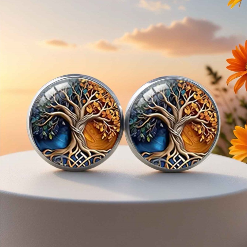 TEMU 1 Pair Celtic Tree Of Life Earrings Bohemian Suitable For , -free Spiritual Jewelry Gift For Daily Wear, Parties, For - Gifts, Tree Of For Wear
