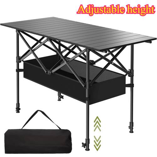 large portable folding table with storage bag included suitable for indoor outdoor camping picnics backyard barbecues and parties are for non food direct contact