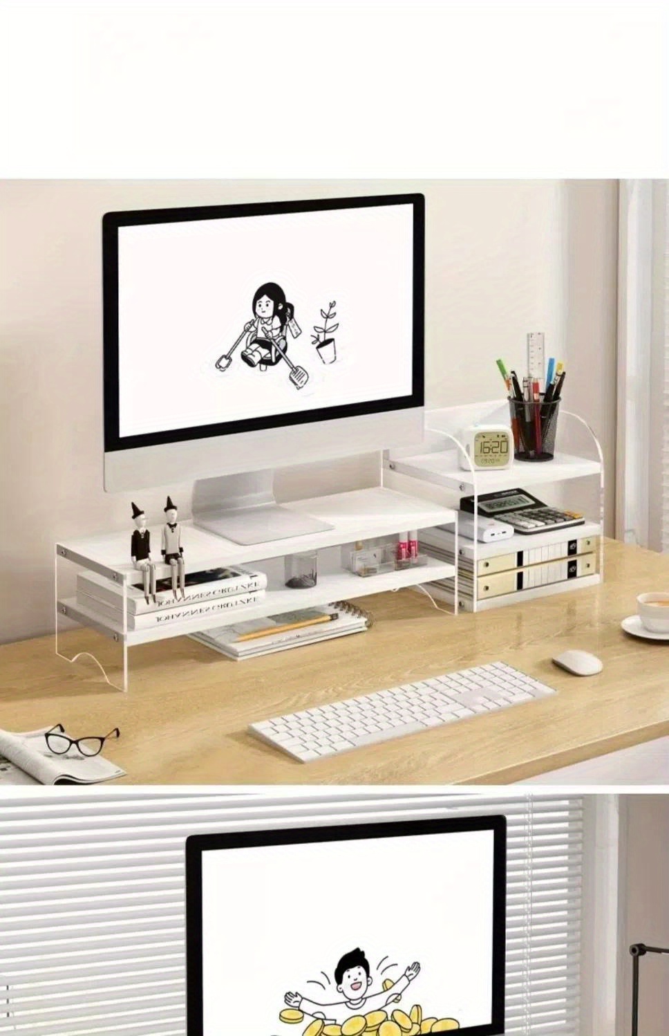 Hsility Supporto per laptop per scrivania Supporto ergonomico in
