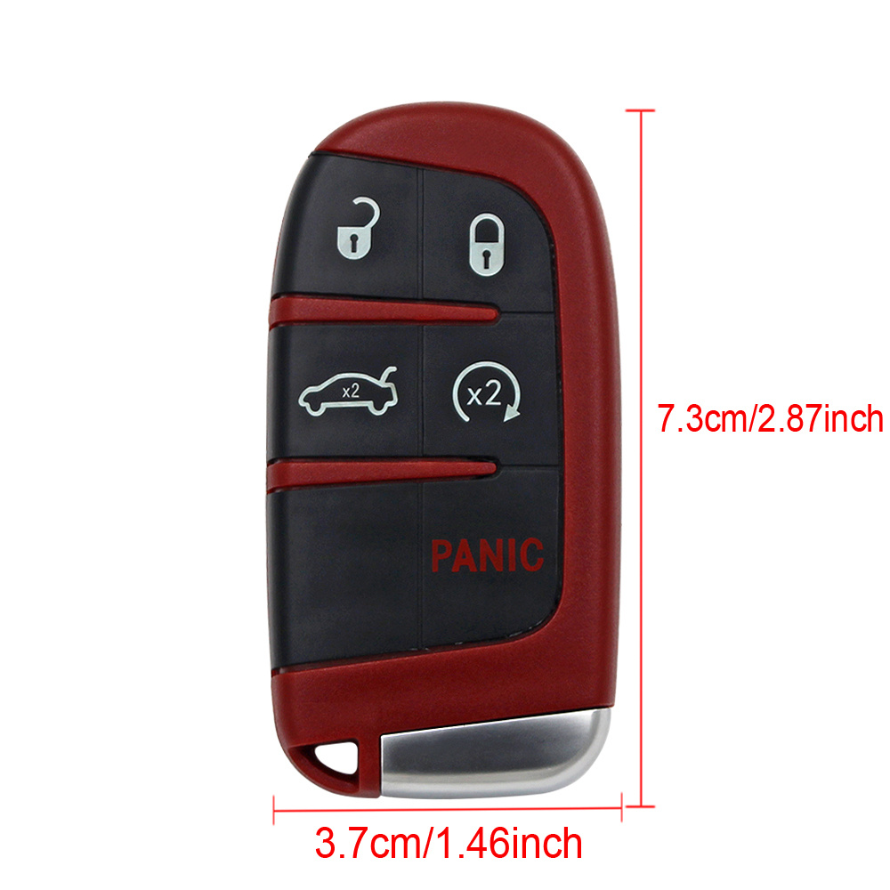 5 Buttons Smart Remote Key Shell Case Fob For For For Journey 2011 2012 2013 2014 2015 Red Color: retailer-supplied image