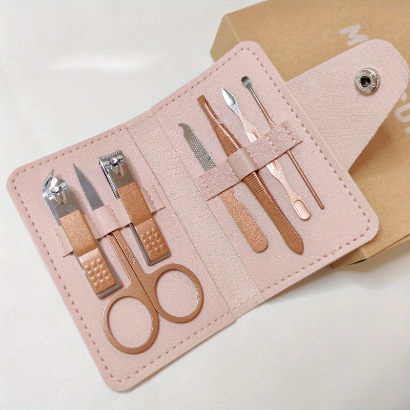 

Professional Manicure & Pedicure Kit - 7/30pcs Set With Nail Clippers, Cuticle Nippers, Dead Skin Remover & Portable Case - Essential Grooming Tools For Home & Travel