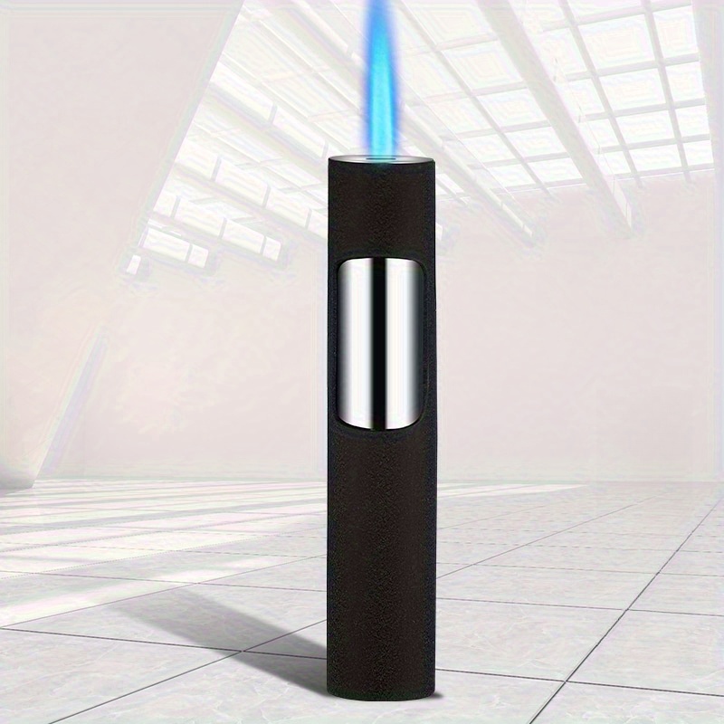 TEMU (no Butane Gas)cylindrical , Push Ignite Lighter, Windproof Blue Flame Lighter, Mini Portable Lighter, Suitable For Outdoor Camping Hiking