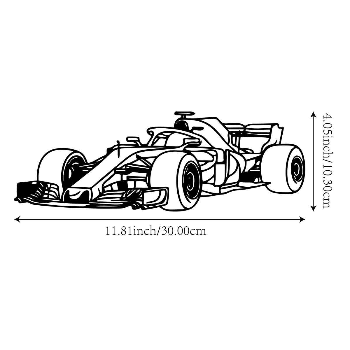 Image of 1pc Metal Formula Racing Car Wall - -scale Miniature Race Car Sculpture, Iron Indoor/outdoor Decoration Suitable For Garden, Patio, Balcony & Living Room - -inch Racing Mural