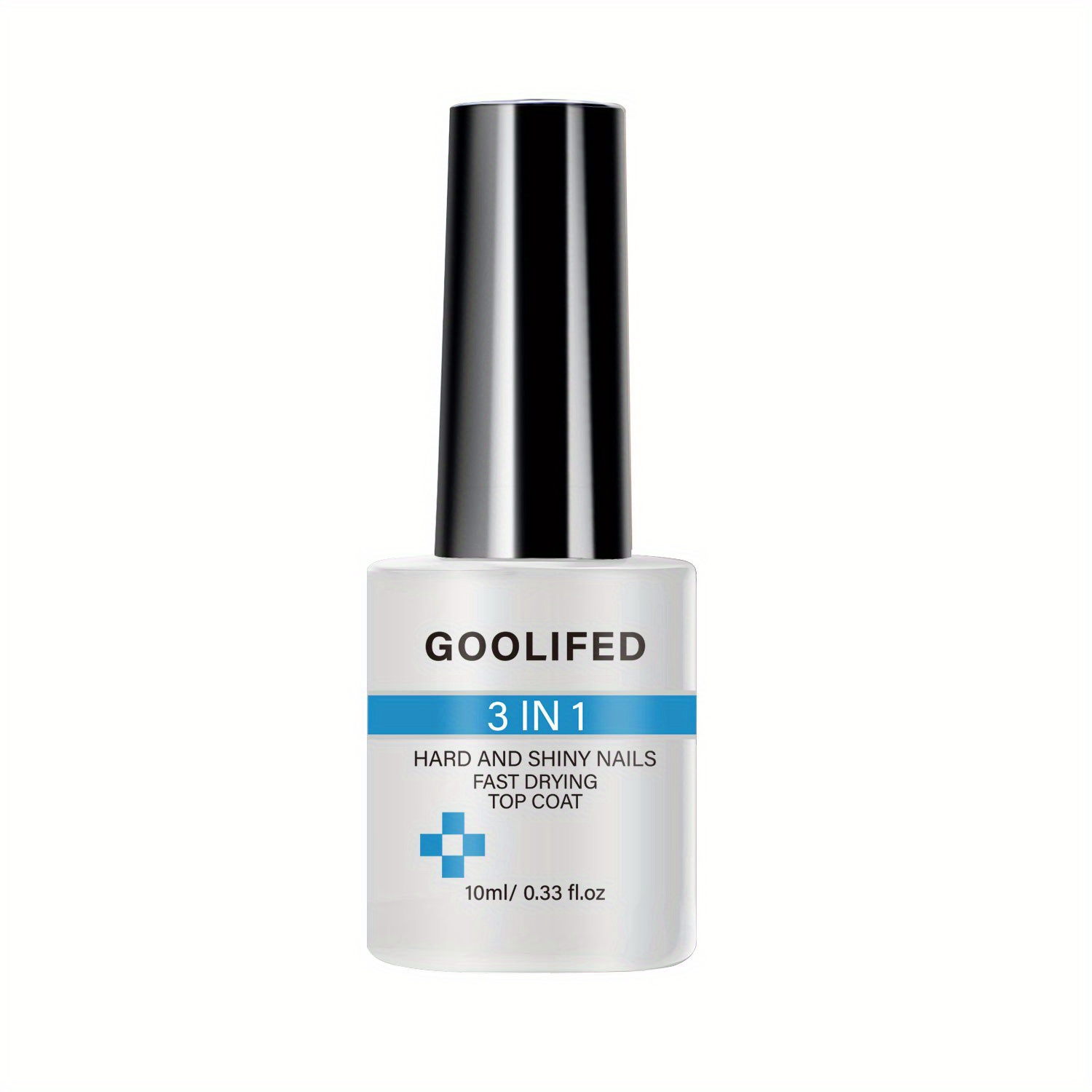 3-in-1 Nail Polish - , Hard & Shiny With , Ultra Hard Shield, Long-lasting Protection, Smooth & Flat End, Formaldehyde-free, 10ml/0.33 Fl.oz., Nail | Glossy End | Smooth Application