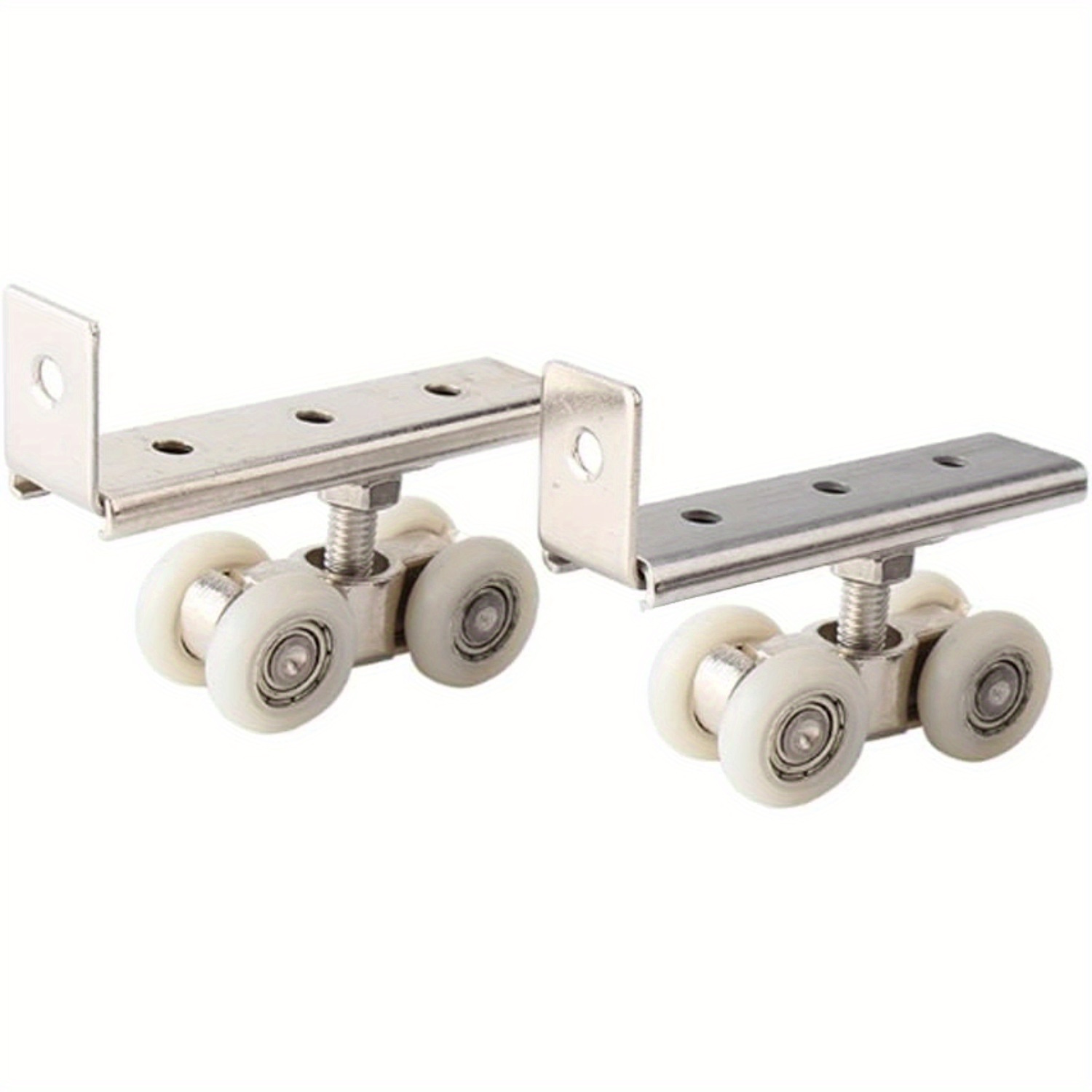 TEMU 2pcs Heavy Duty Metal With Ball Bearing Pulley Kit For Closets, Closets, Barn Doors
