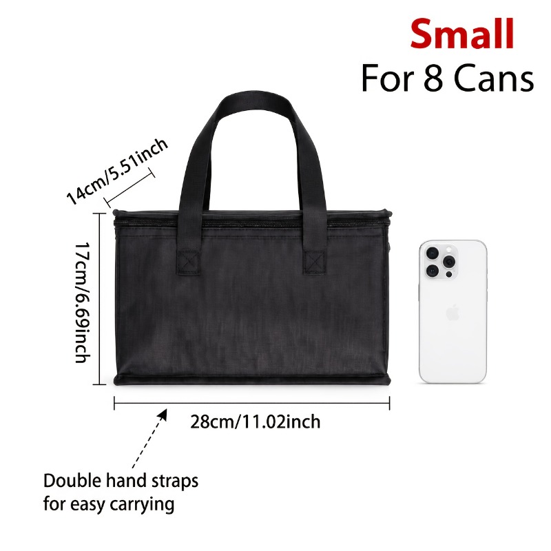 Small Insulated Cooler Bag for Lunch & Drinks, Portable