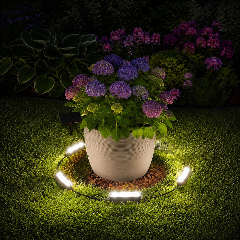 TEMU Solar Mini Landscape Lamp, Warm Light/cold Light 4-head Small Tree And Shrub Atmosphere Lamp, Ip44 Waterproof, Suitable For Outdoor Flower Beds,