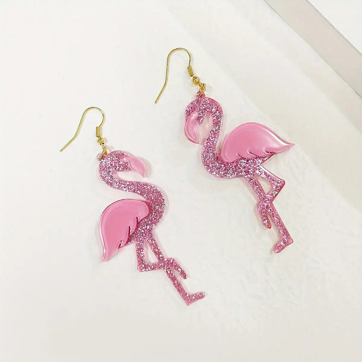TEMU Elegant And Cute Design Dangling Earrings Western Style Acrylic Jewelry Personalized Women's Gift