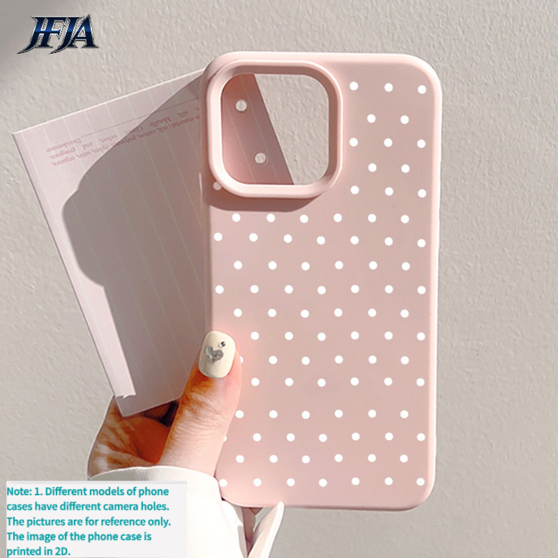 TEMU Phone Case: 1pc White Polka Dot Full-coverage Phone Case, Suitable For Iphone 16 Pro Max/16 Plus/16 Pro/16/15 Pro Max/15 Plus/15 Pro/15/14 Pro
