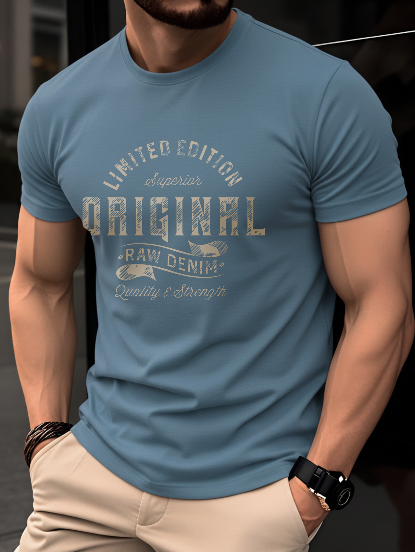 100% baumwolle herren t-shirt, sommer kurzarm leichtes oberteil, trendiges   fit für täglichen casual look, atmungsaktiv, vintage letter print design für   modisches statement