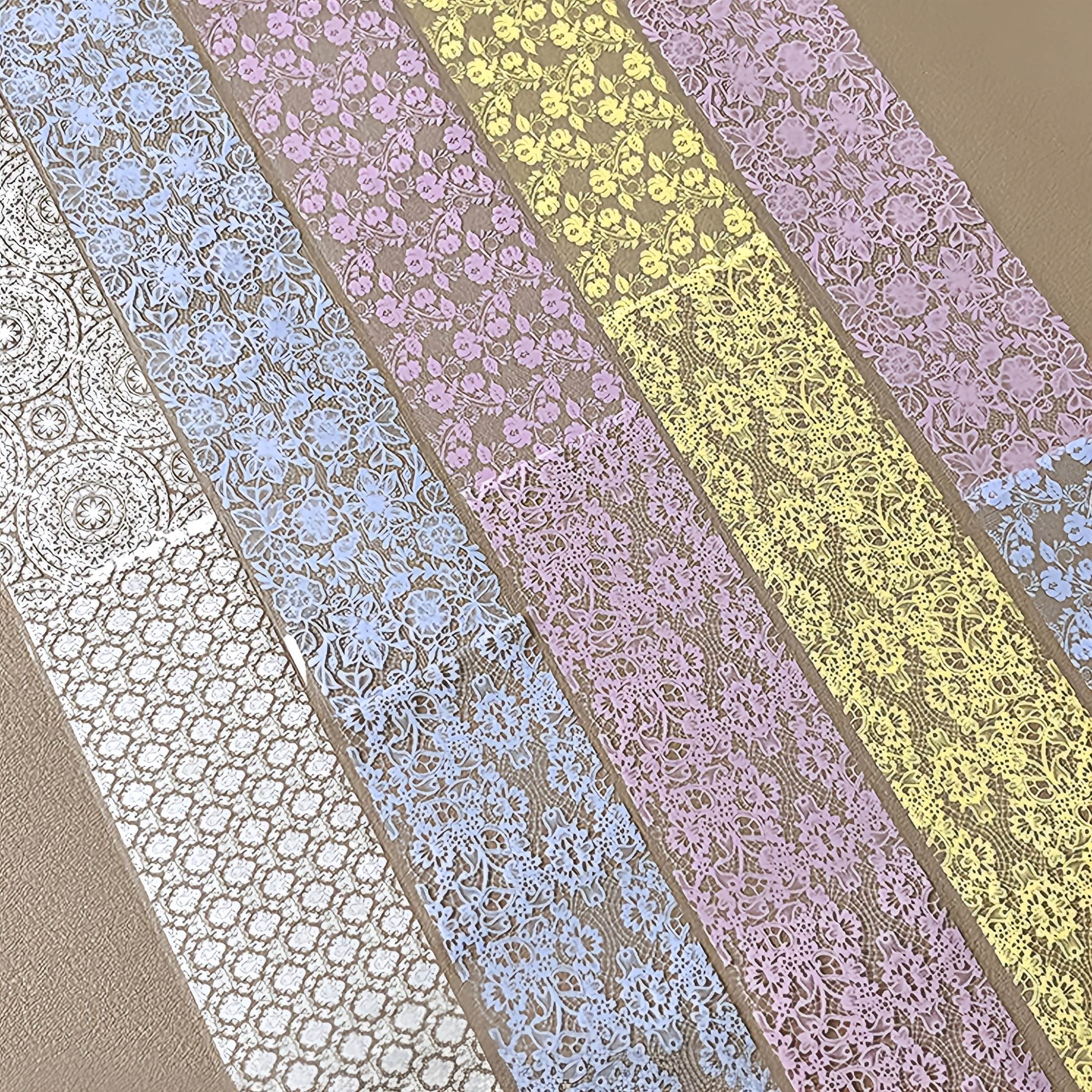 TEMU 10 Sheets 5d Embossed Lace Nail Decals, Ethereal Pure& Lolita , Self-adhesive& Easy To Apply, Daily & Valentine's Day, Ideal For Women's Nail