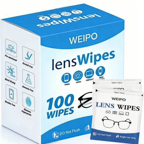weipo brand wet wipes a box of 100pcs are small and convenient to carry essential for and business trips suitable for cleaning glasses phones lenses and screens