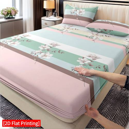 3pcs bed sheets suitable for master bedroom travel macaron friendly bedding with stripe geometric patterns fitted sheet pillowcases zipper closure machine washable for