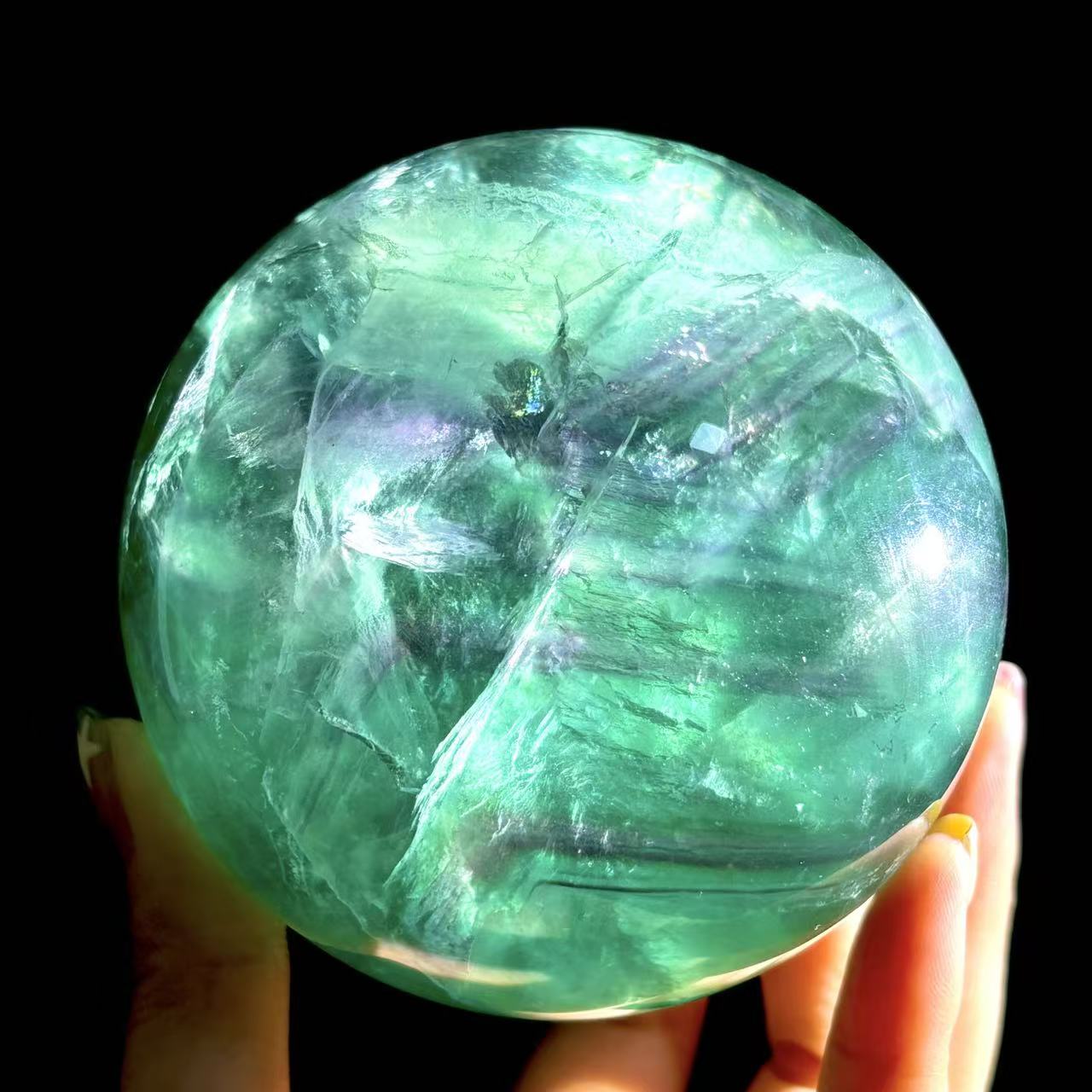 TEMU Fluorite Ball, A Holiday Gift For On Valentine's Day, Thanksgiving, And Halloween, And A Decorative Item For Home, Office, And Study