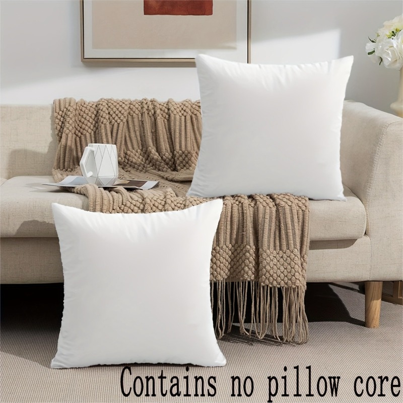 TEMU 2 housses de coussin en peluche courte , décoration confortable pour canapé, salon et chambre. Idéal pour les hôtels et maisons d'. Parfait pour