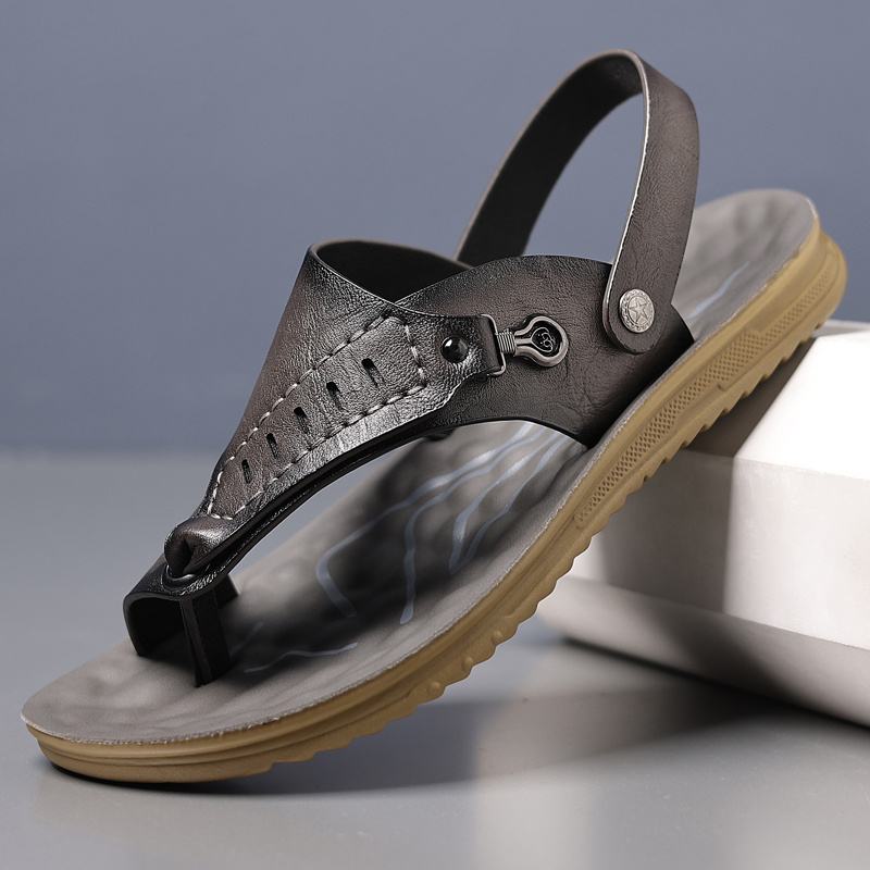 Men\'s Grey Polyurethane Flip Flops Comfortable Outdoor Thong Sandals Casual Flip Flop Gray Rubber Sandals for Men for sale | eBay main image 4