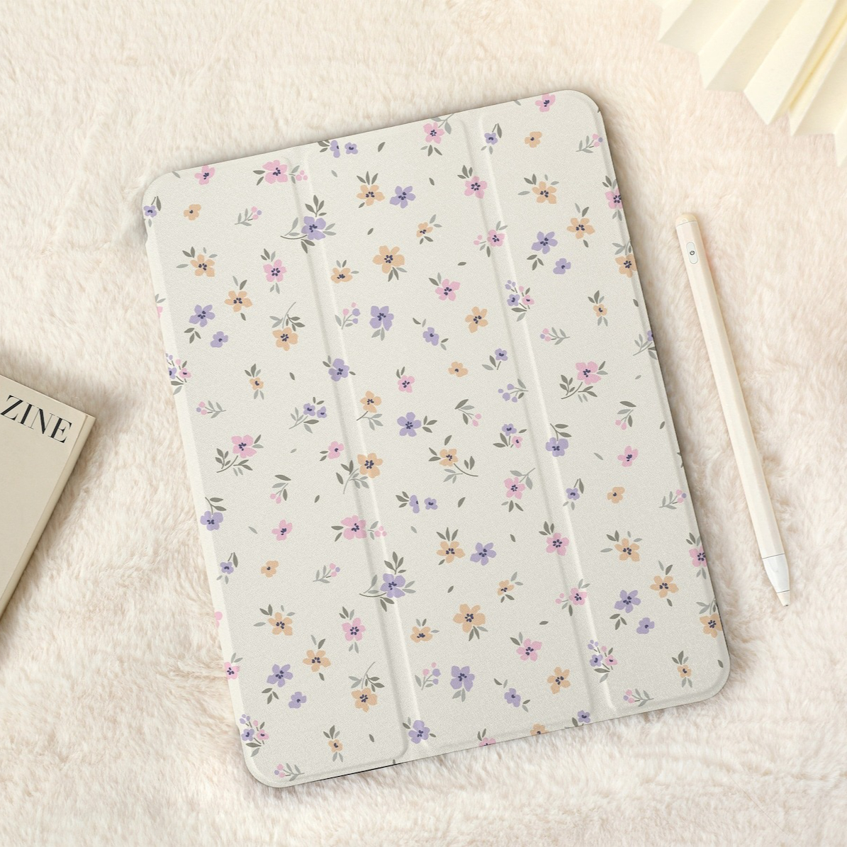 TEMU Macaron Floral Pattern Stand Case, Compatible With For Ipad 10th/9th/8th/7th Gen, For Ipad Air 8th/7th/6th/5th/4th 10.9, For Ipad Pro 11, With
