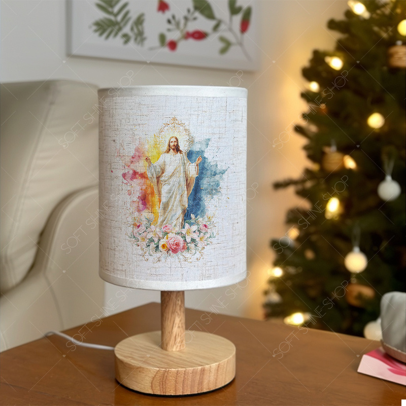 USB-Powered Modern Bedside Table Lamp with Upward Lighting