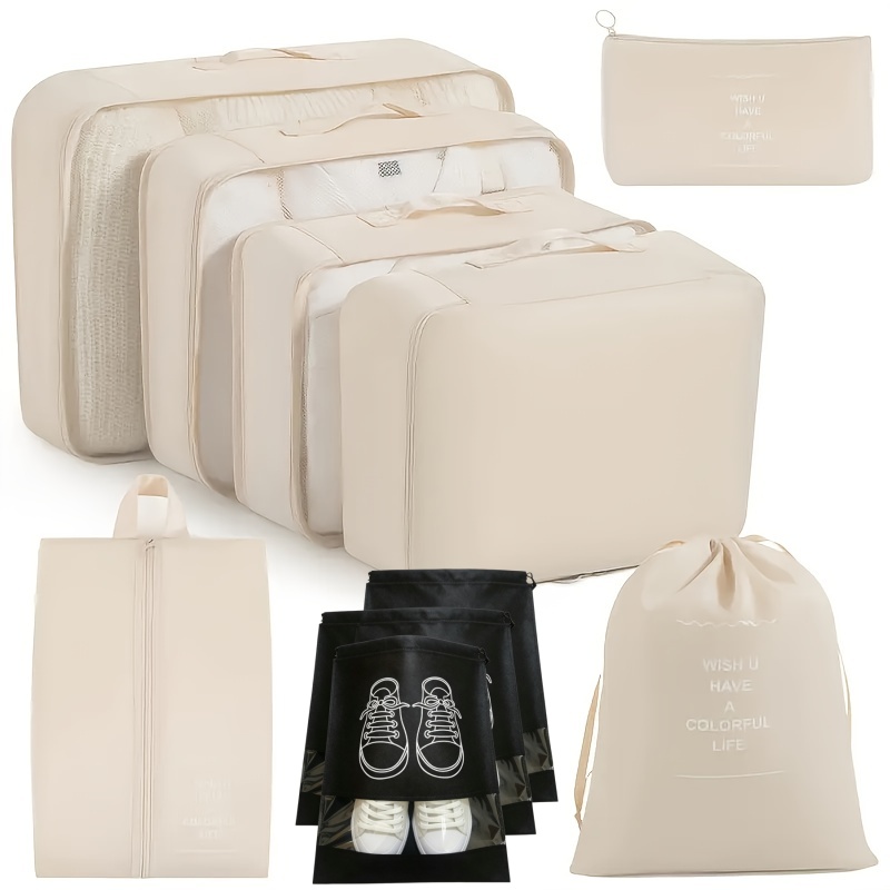 10pcs Travel Packaging Cube Set for Lightweight Storage